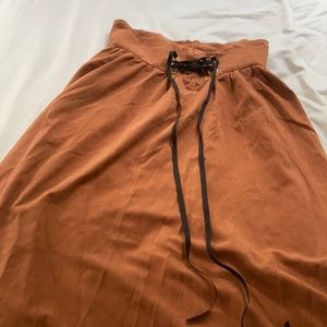 Zipper Fly Fit & Flare Corset Skirt